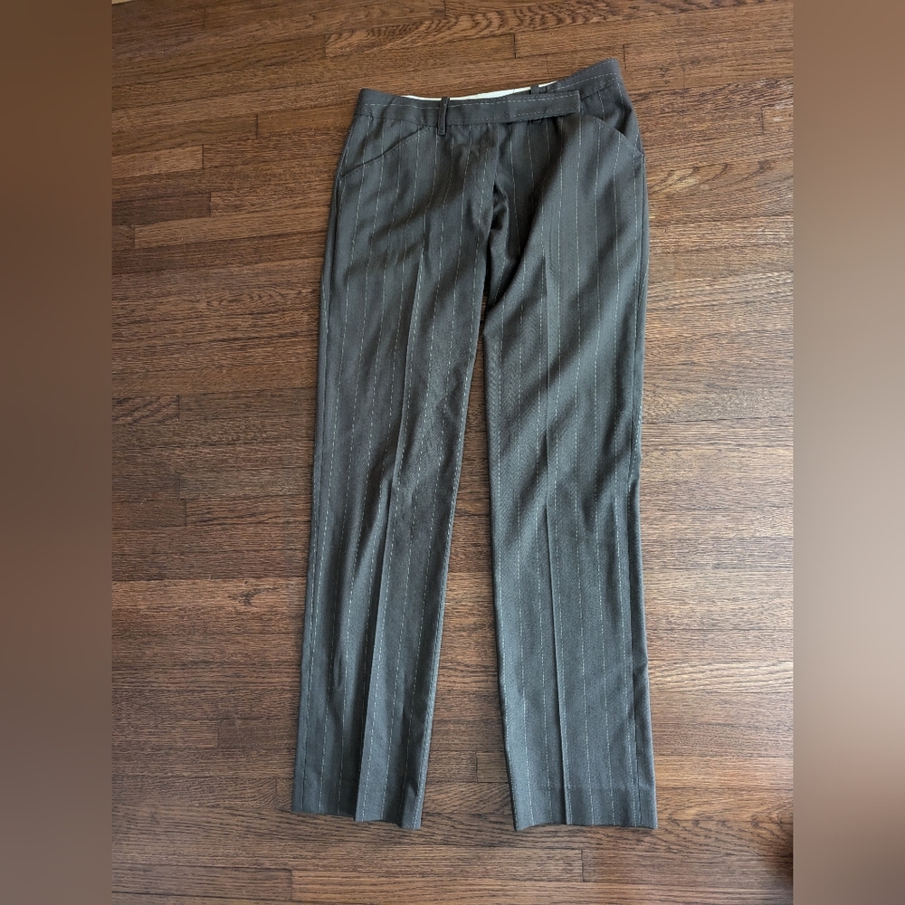 EUC Max Studio Striped Brown Trouser Pants Size 4